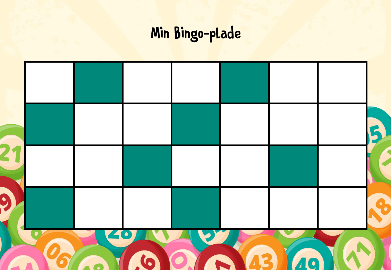 Skænk lektier Hovedgade Bingo - lav din egen bingoplade - Bubbleminds